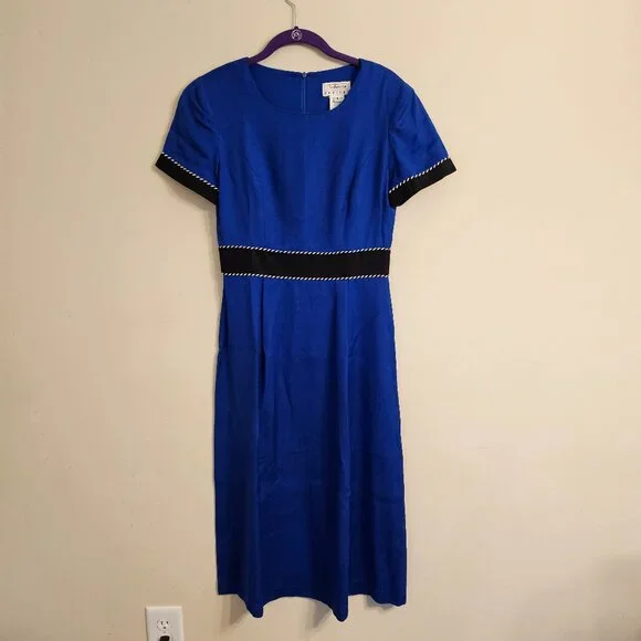 Talbots | Dresses | Vintage Womens Talbots Petites Rayon Linen Dress Blue Black Size 4p Made In Usa | Poshmark Talbots | Dresses | Vintage Womens Talbots Petites Rayon Linen Dress Blue Black Size 4p Made In Usa | Poshmark